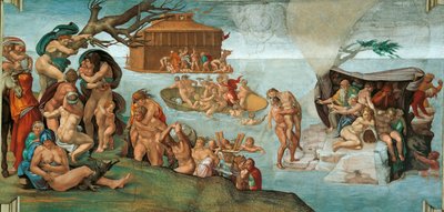 梵蒂冈的大洪水西斯廷教堂天花板，1508-1512。 作者 米开朗基罗（Michelangelo Buonarroti）