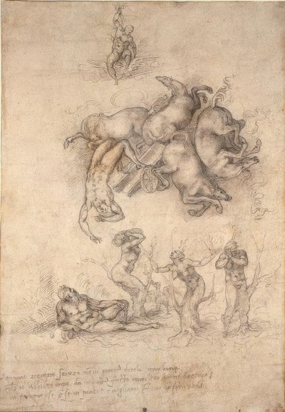 辉腾的沦陷 作者 米开朗基罗（Michelangelo Buonarroti）