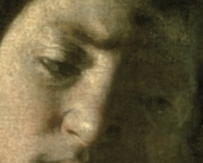 大卫与歌利亚的头，1606油画布细节100349 作者 米开朗基罗·梅里西·卡拉瓦乔