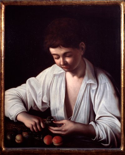 剥水果的男孩 作者 Michelangelo Merisi da Caravaggio