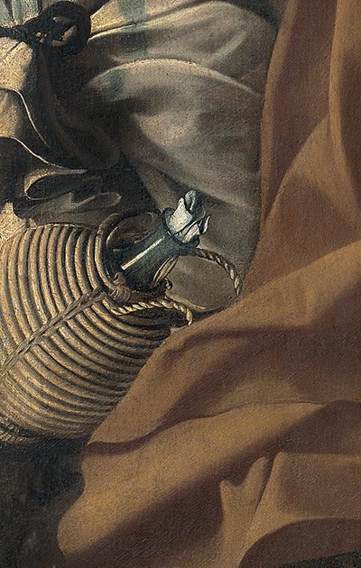 进入埃及的航班其余部分的细节，约1603年（布面油画） 作者 米开朗基罗·梅里西·达·卡拉瓦乔