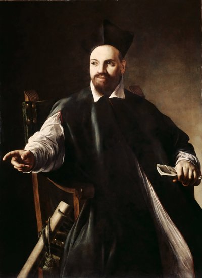 Maffeo Barberini的肖像，卡拉瓦乔，米开朗基罗（1571-1610）。布面油画c。 1598，尺寸：124x99。私人收藏 作者 米开朗基罗·梅里西·达·卡拉瓦乔