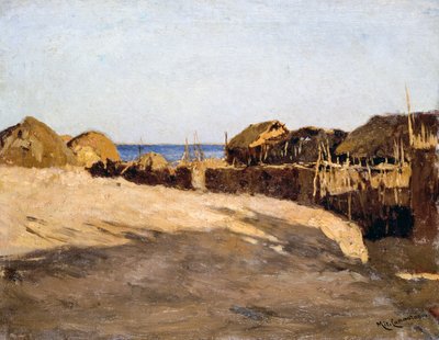 厄立特里亚的风景，米歇尔-卡马拉诺（1835-1920）的作品 作者 米歇尔·坎马拉诺（Michele Cammarano）