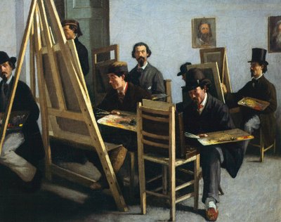 米歇尔·卡马拉诺绘画学院，约 1865 年 作者 米歇尔·坎马拉诺（Michele Cammarano）