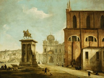 Campo SS Giovanni e Paolo，威尼斯 作者 米歇尔·玛丽埃斯基（Michele Marieschi）
