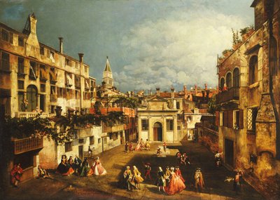 坎波圣加洛，威尼斯，约1740年代 作者 米歇尔·玛丽埃斯基（Michele Marieschi）