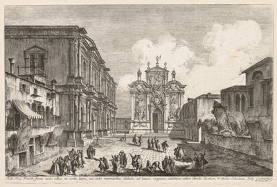 威尼斯风光  Campo S. Rocco 作者 米歇尔·玛丽埃斯基（Michele Marieschi）
