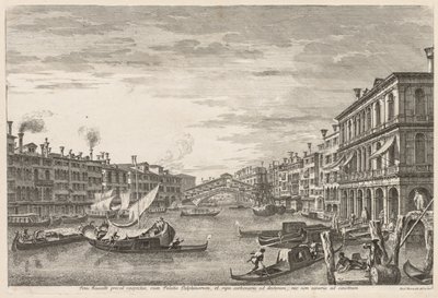 威尼斯景色：里亚托（Rialto），1741年。 作者 米歇尔·玛丽埃斯基（Michele Marieschi）