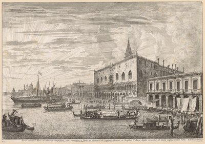 威尼斯风光：  莫洛和 S. M. Della Salute 作者 米歇尔·玛丽埃斯基（Michele Marieschi）