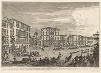 威尼斯景色：帆船赛，1741年。 作者 米歇尔·玛丽埃斯基（Michele Marieschi）