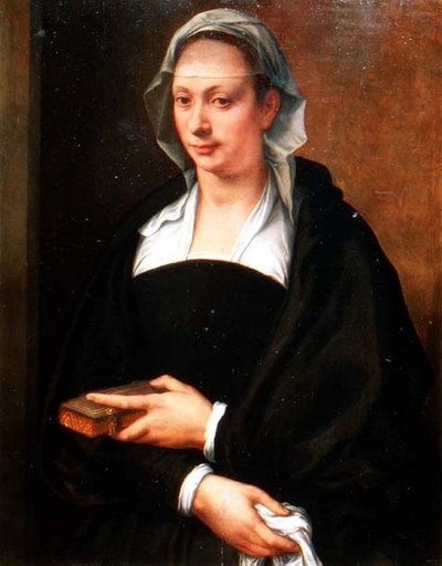 戴着白纱的女士的肖像 作者 米歇尔·迪·里多尔福·托西尼