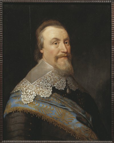 Axel Oxenstierna 伯爵 (Oxenstjerna) (1583-1654) 的肖像，Mierevelt (Mierveld, Mireveldt), Michiel Jansz。 的，车间的。 木头上的油。 尺寸：74x57.5 厘米。 斯德哥尔摩国家博物馆 作者 米歇尔·詹斯（Michiel Jansz）。范（Miereveld的工作室）
