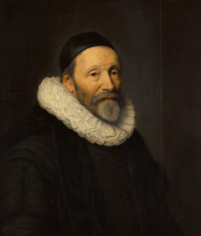 约翰内斯·温滕博加尔特 (1557-1644) 的肖像 作者 Michiel Jansz van Mierevelt（车间）