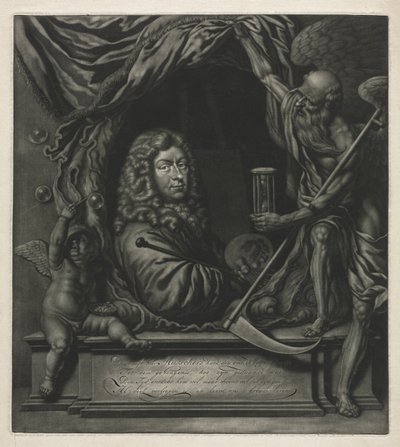 自画像，1685年。 作者 米歇尔·范·穆瑟（Michiel van Musscher）