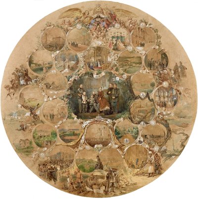 1866年亚历山大二世皇帝举行银婚庆典的作品 作者 Zichy的Mihaly