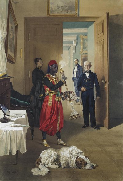 1865年，在皇后大道大皇宫门厅 作者 Zichy的Mihaly