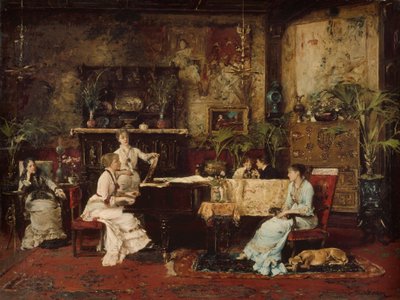 音乐室》，1878年。 作者 Mihály Munkácsy