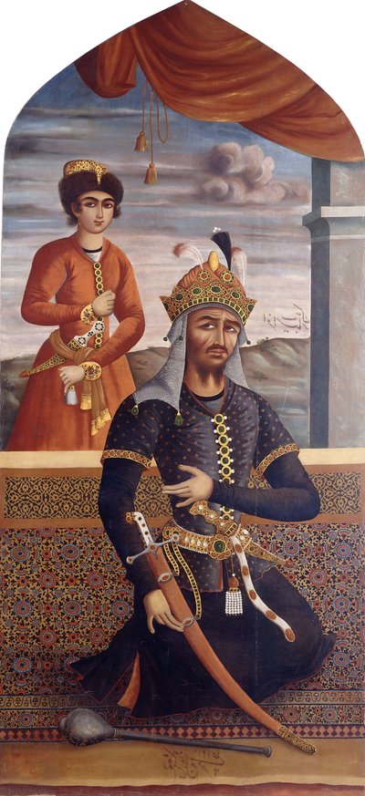 图兰国王阿弗拉西卜的画像，约1803-4年 作者 米哈利