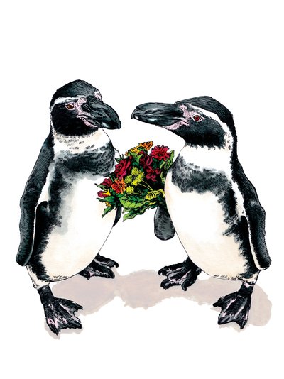 白色周年纪念企鹅，2020 作者 迈克·戴维斯