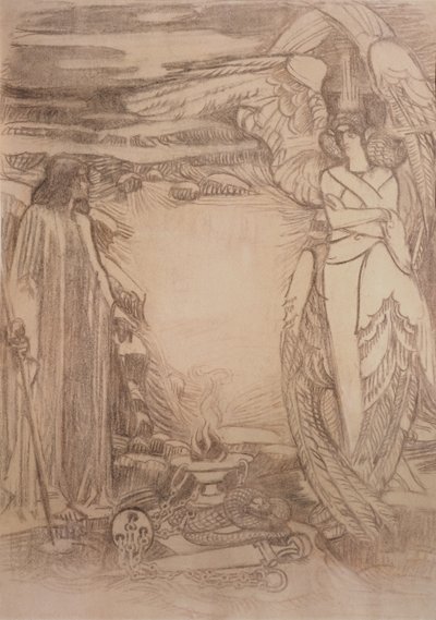 A. Pushkin的诗歌《先知》插图，1905年 作者 米哈伊尔·亚历山德罗维奇·弗鲁贝尔