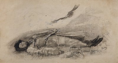 M. Lermontov的诗《 Ismail-Bey》插图，1889-1891年 作者 米哈伊尔·亚历山德罗维奇·弗鲁贝尔