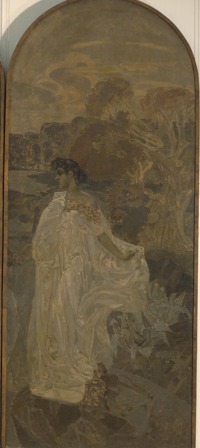 密涅瓦三联画巴黎的审判，1893年 作者 米哈伊尔·亚历山德罗维奇·弗鲁贝尔