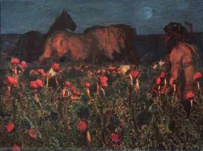 夜来了，1900年 作者 米哈伊尔·亚历山德罗维奇·弗鲁贝尔