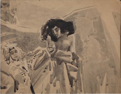 塔玛拉斯舞。米哈伊尔·莱蒙托夫（Mikhail Lermontov），1890-1891年的诗《恶魔》插图 作者 米哈伊尔·亚历山德罗维奇·弗鲁贝尔