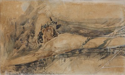 恶魔垂头丧气，1901年 作者 米哈伊尔·亚历山德罗维奇·弗鲁贝尔