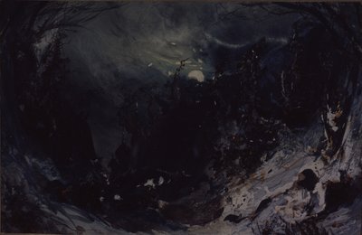 A. Serov的歌剧《恶魔的力量》的舞台设计，1871年 作者 米哈伊尔·伊里奇·博恰罗夫