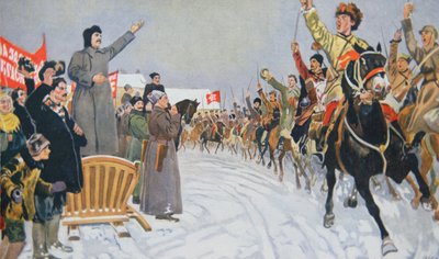 斯大林检阅共和国第一支红色骑兵军 作者 米哈伊尔·伊万诺维奇·阿维洛夫