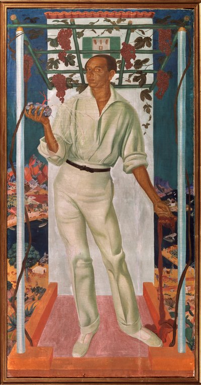 墨西哥艺术家罗伯托·黑山·奈尔沃的肖像 (1887-1968) - 亚历山大·叶夫根尼耶维奇·雅科夫列夫 (1887-1938) 绘画，布面油画 作者 米哈伊尔·尼古拉耶维奇·雅科夫列夫