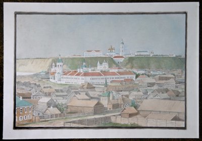 托博尔斯克景观，1850年代 作者 米哈伊尔·斯蒂潘诺维奇·兹纳姆斯基