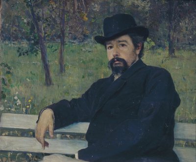 画家Nikolai Alexandrovich Yaroshenko的肖像1846-1898，1897年 作者 米哈伊尔·瓦西里耶维奇·内斯特罗夫