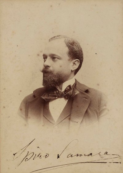 作曲家Spyridon Samaras的肖像，1861-1917年，约1894年。 作者 米兰。吉戈尼和博西