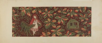 印刷的纺织品，约1940年。 作者 米尔德里德·福特