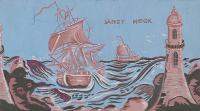带子箱，约1938年。 作者 米娜·洛瑞
