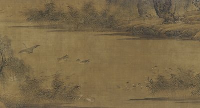在秋天池塘的鸟 作者 Ming Dynasty Chinese School