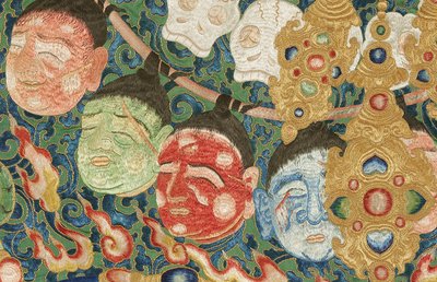帝国刺绣丝绸唐卡细部 作者 明代中文学校