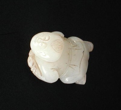 男孩图，明朝（1368-1644）（玉石） 作者 明代中文学校