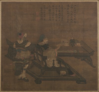 Guan Yu and Zhou Cang  作者 Ming Dynasty Chinese School