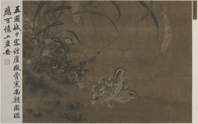 鹌鹑和小米 作者 Ming Dynasty Chinese School