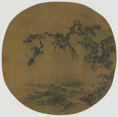 坐落在松树下，15-16世纪 作者 Ming Dynasty Chinese School