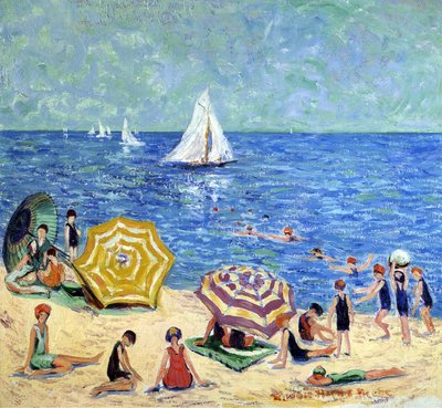 橡树海滩，c.1914 作者 米妮·哈姆斯Neebe