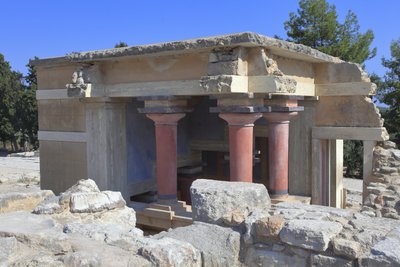 Minoen archeological site of Knossos. North lustral basins. North entrance of the palace. According to A. Evans this building was used in purification ceremonies and therefore called this place “” Lustral basins””. Knossos, Crete. 作者 美浓