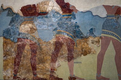 游行壁画的一部分。公元前1600-1450年 作者 美浓