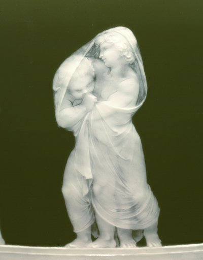 一对花瓶的细节，“ Les alteres y les les frileux”，1879年 作者 明顿有限公司