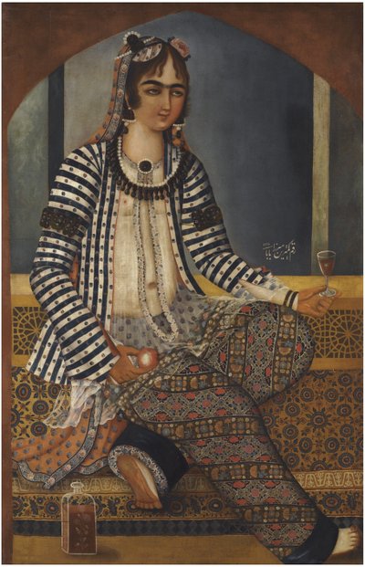 一位女士的画像 作者 米尔扎·巴巴（Mirza Baba）