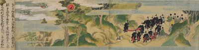 室町寺建立的历史，室町时代，c.1495（墨水，颜色和金在纸上） 作者 土佐光吉