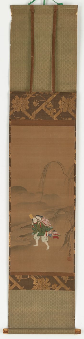 1683-1752年，有斐阁纳里希拉背着他的情人。 作者 宫川长春